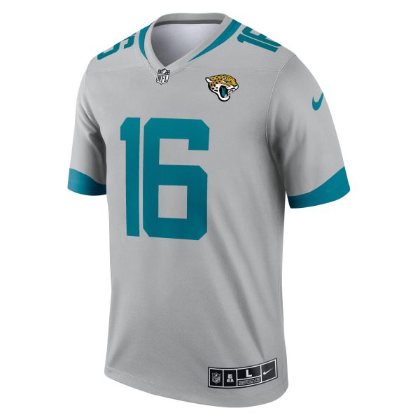 Men's Jacksonville Jaguars Trevor Lawrence Nike Silver Inverted Legend ...