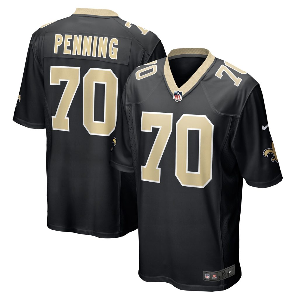 Men's New Orleans Saints Trevor Penning Nike Black Game Player Jersey
