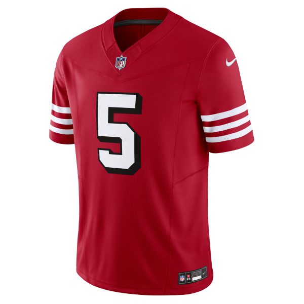Men's San Francisco 49ers Trey Lance Nike Scarlet Vapor F.U.S.E. Limited Jersey