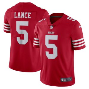 Men's San Francisco 49ers Trey Lance Nike Scarlet Vapor Limited Jersey