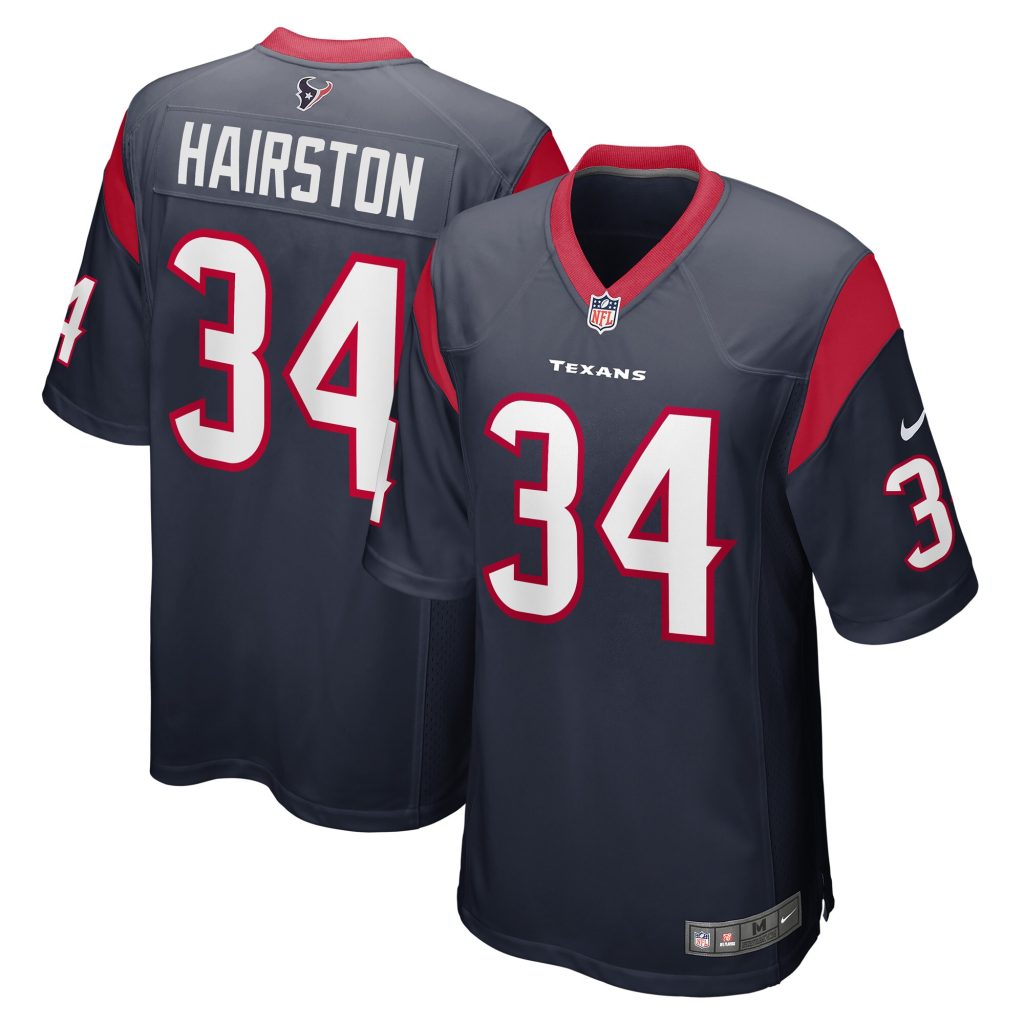 Men's Houston Texans Troy Hairston Nike Navy Game Player Jersey