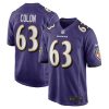 Men's Baltimore Ravens Trystan Colon Nike Purple Game Player Jersey