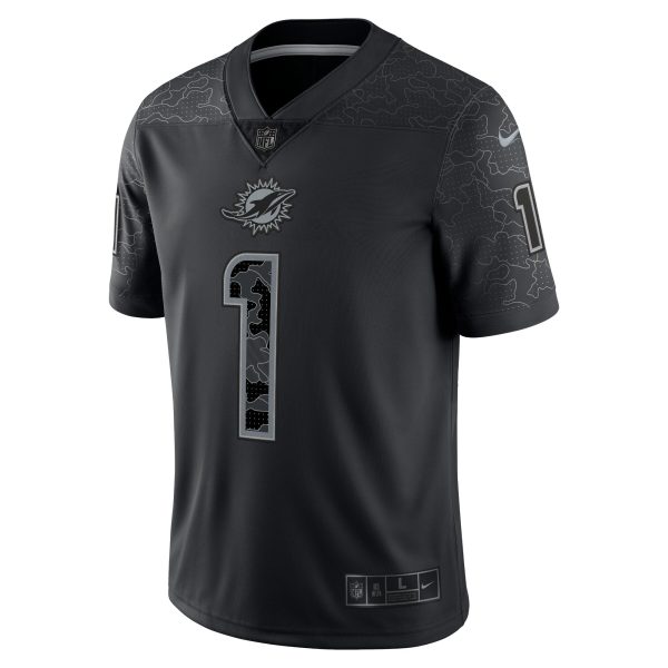 Men's Miami Dolphins Tua Tagovailoa Nike Black RFLCTV Limited Jersey
