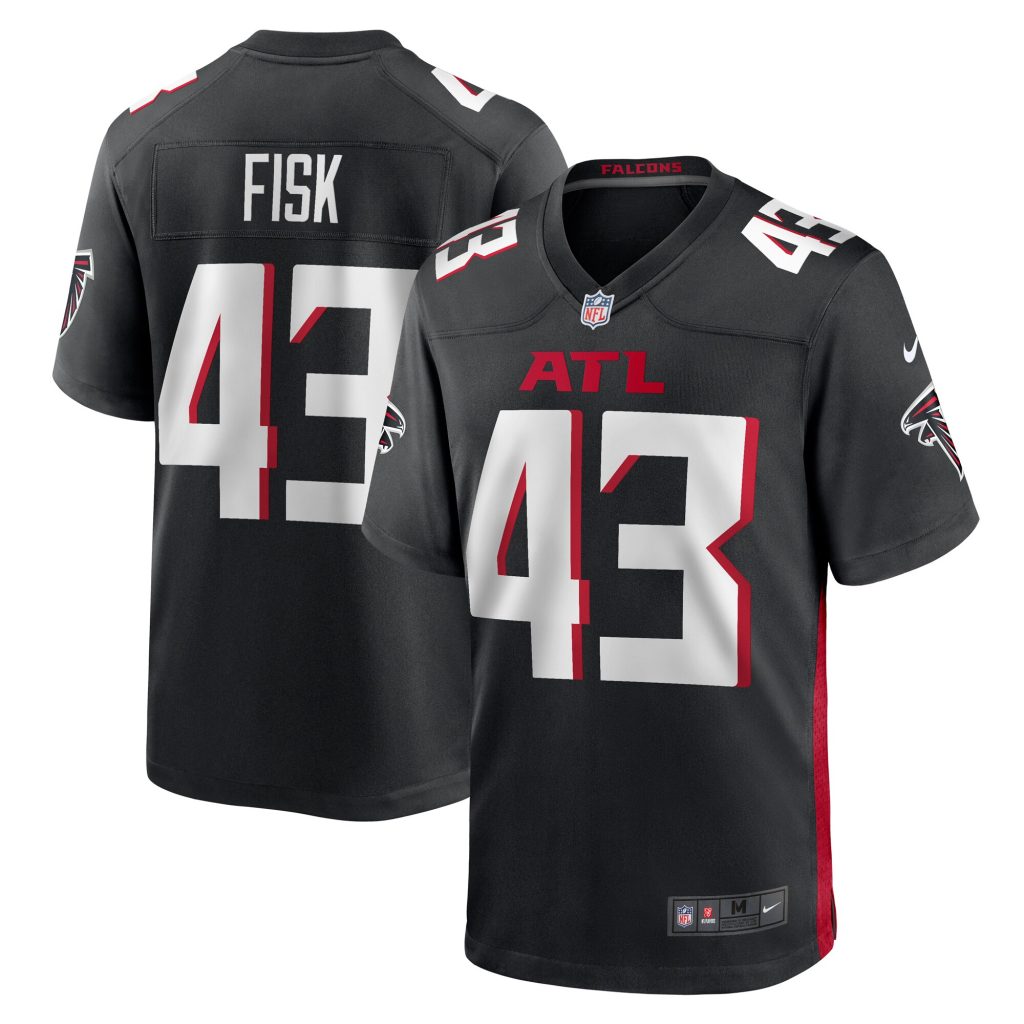 Men's Atlanta Falcons Tucker Fisk Nike Black Player Game Jersey
