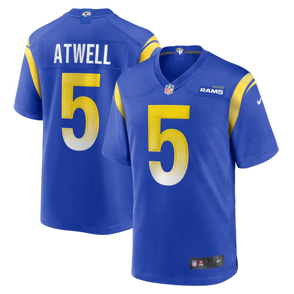 Men's Los Angeles Rams Tutu Atwell Nike Royal Home Game Jersey