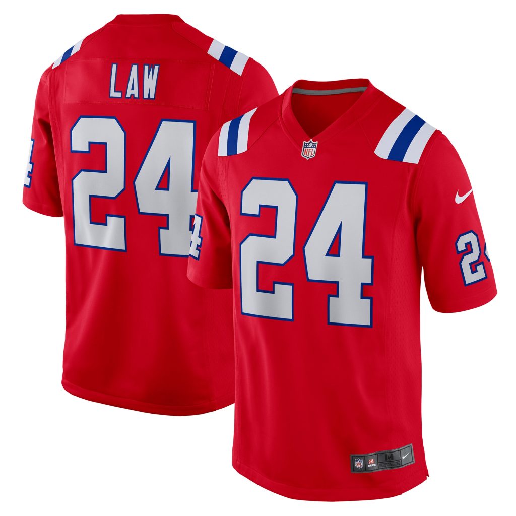 Men's New England Patriots Ty Law Nike Red Retired Player Alternate Game Jersey