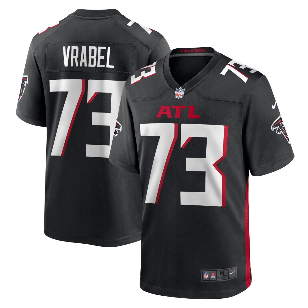 Men's Atlanta Falcons Tyler Vrabel Nike Black Player Game Jersey