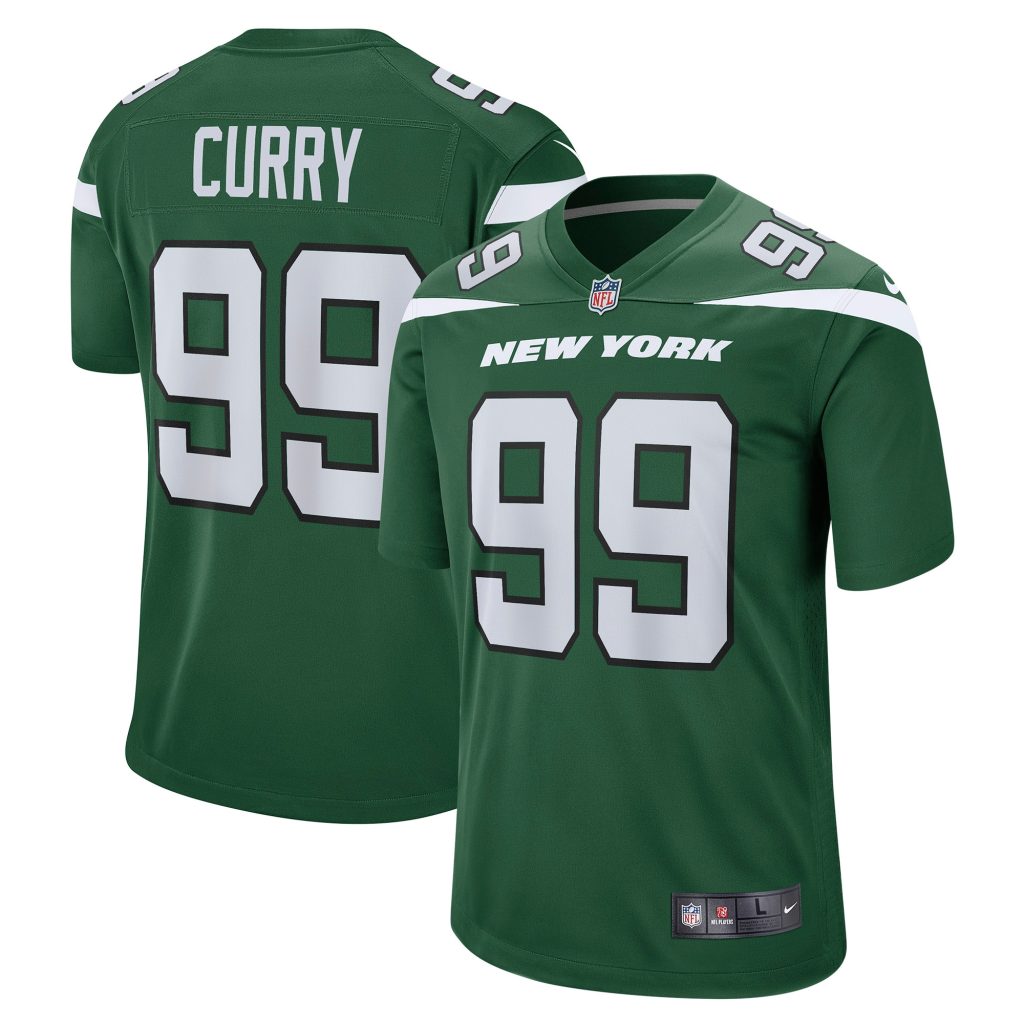 Men's New York Jets Vinny Curry Nike Gotham Green Game Jersey