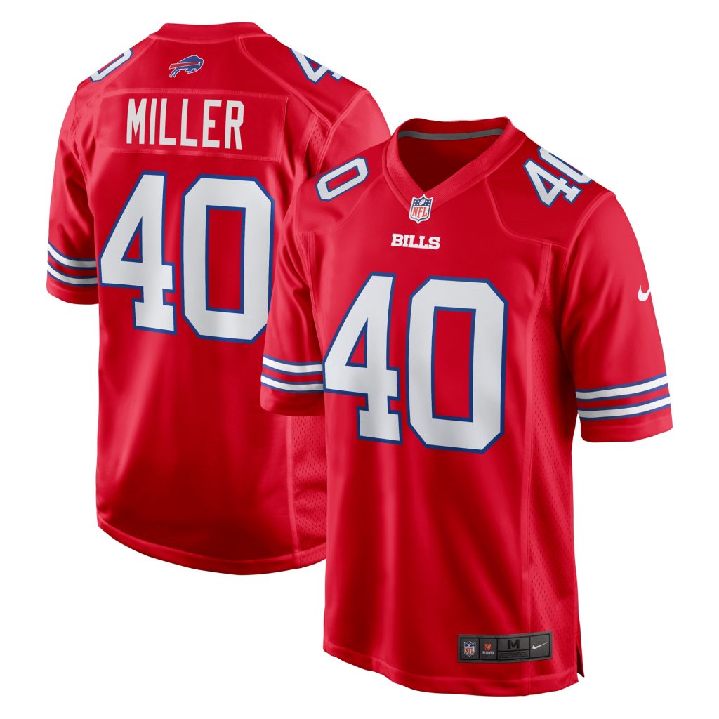 Men's Buffalo Bills Von Miller Nike Red Alternate Game Jersey