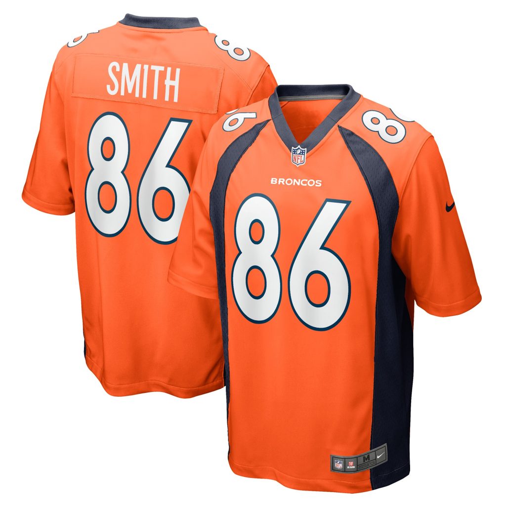 Men's Denver Broncos Vyncint Smith Nike Orange Game Player Jersey