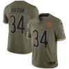 Men's Chicago Bears Walter Payton Nike Olive 2022 Salute To Service Retired Player Limited Jersey