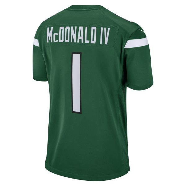 Men's New York Jets Will McDonald IV Nike Gotham Green 2023 NFL Draft First Round Pick Game Jersey