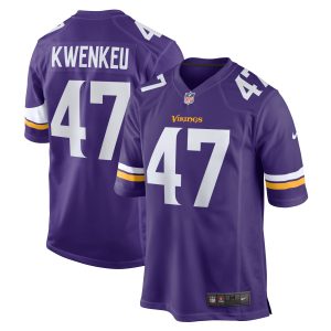 Men's Minnesota Vikings William Kwenkeu Nike Purple Home Game Player Jersey