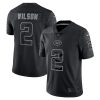 Men's New York Jets Zach Wilson Nike Black RFLCTV Limited Jersey