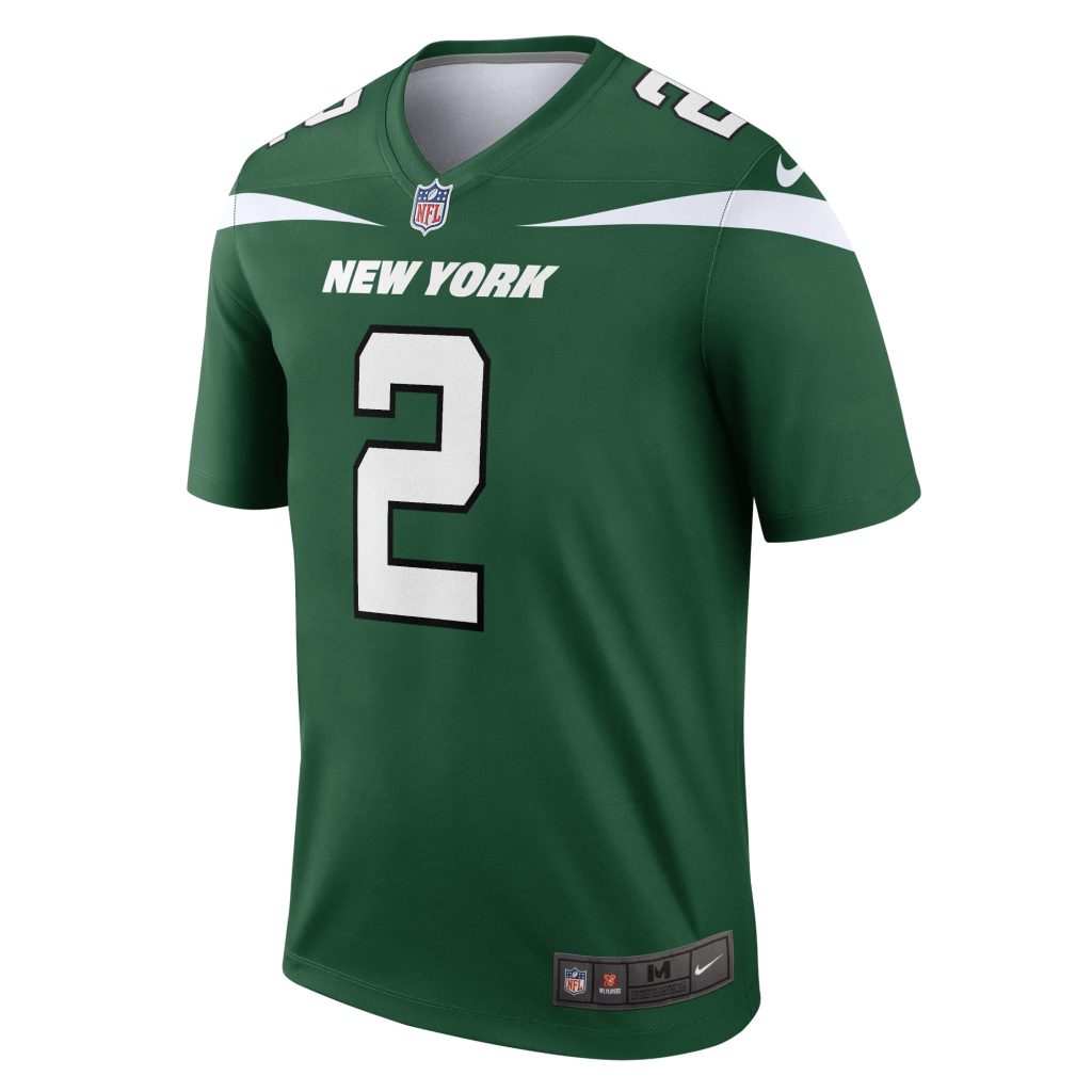 Men's New York Jets Zach Wilson Nike Gotham Green Legend Jersey