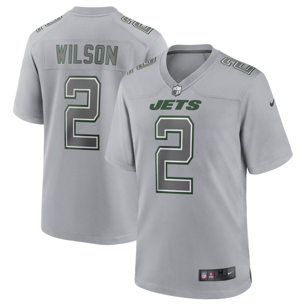 Men's New York Jets Zach Wilson Nike Gray Atmosphere Fashion Game Jersey