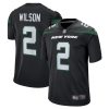 Men's New York Jets Zach Wilson Nike Stealth Black Game Jersey