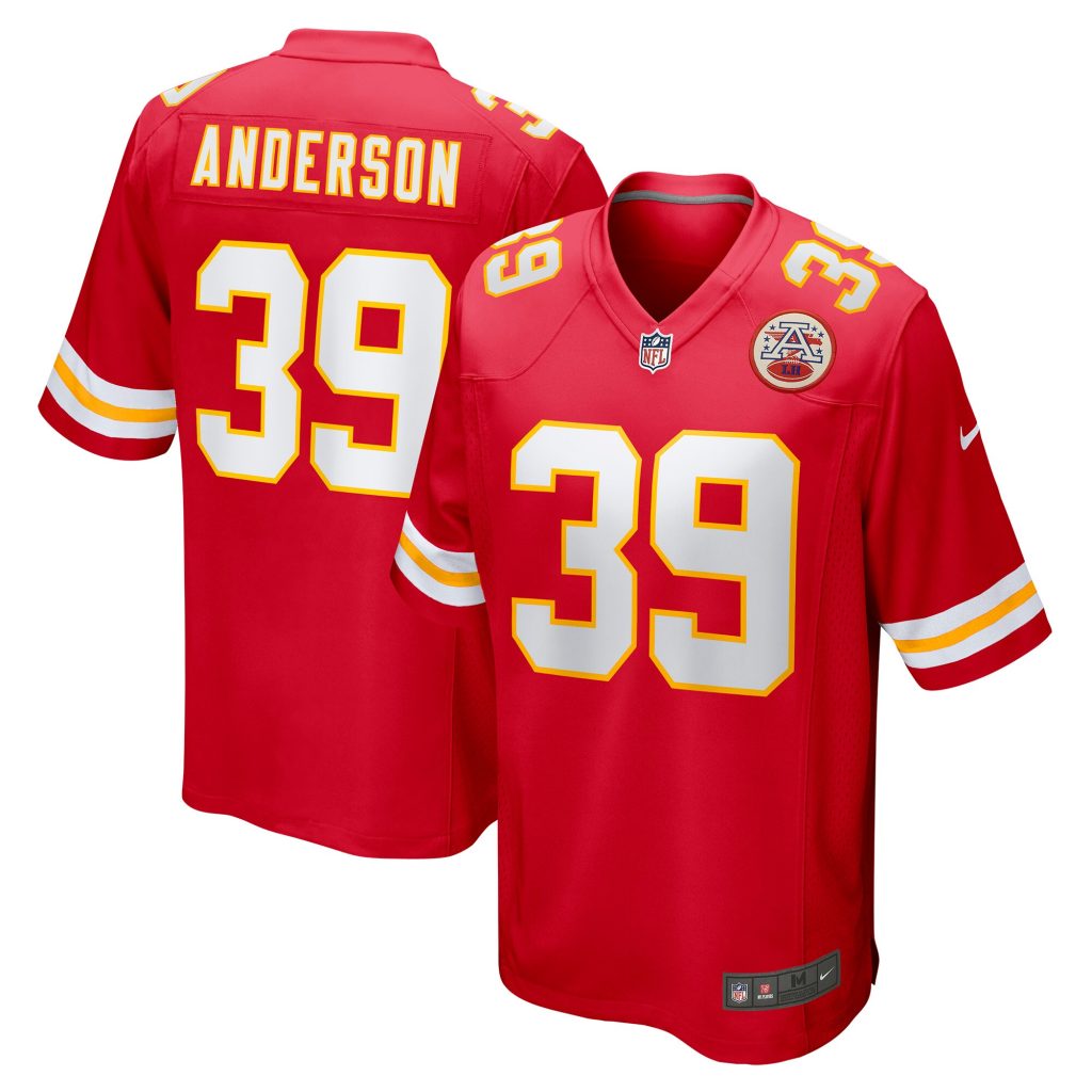 Men's Kansas City Chiefs Zayne Anderson Nike Red Player Game Jersey