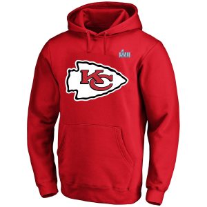 Men's Kansas City Chiefs Patrick Mahomes Red Super Bowl LVII Big & Tall Name & Number Pullover Hoodie
