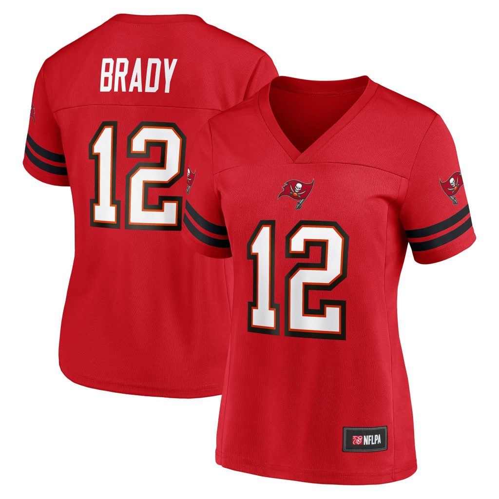 Women's Tom Brady Red Tampa Bay Buccaneers Game Time Player Jersey