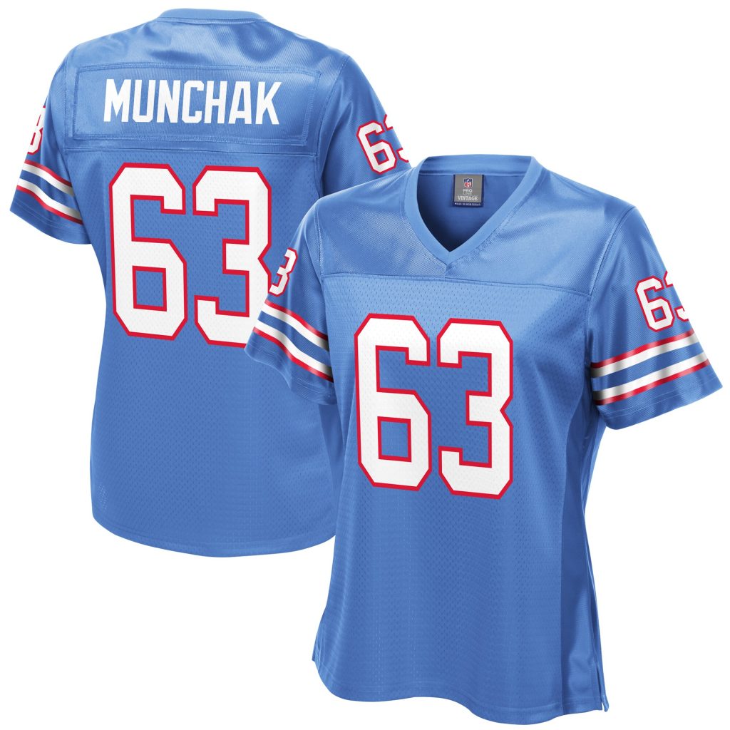 Women's Houston Oilers Mike Munchak NFL Pro Line Royal Retired Player Jersey