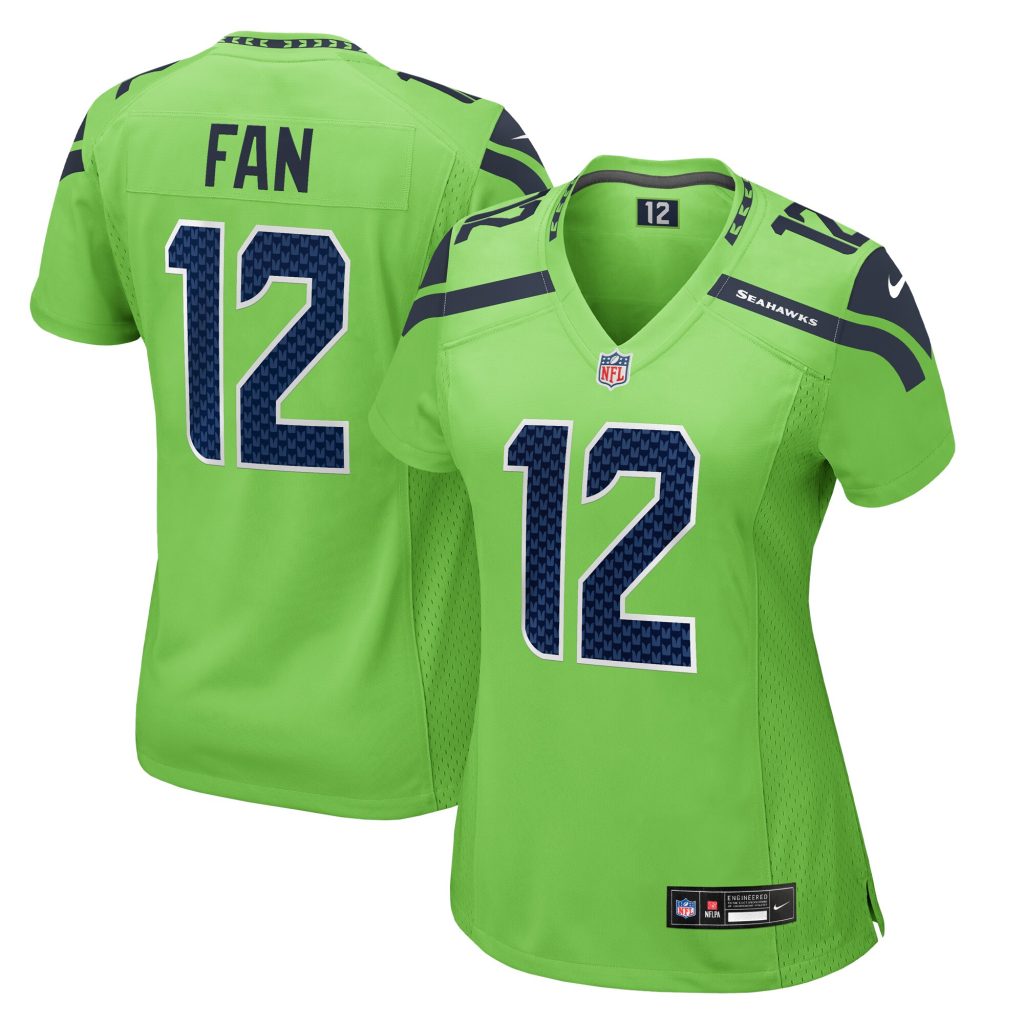 12th Fan Seattle Seahawks Nike Women's  Game Jersey - Neon Green