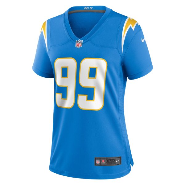 Women's Los Angeles Chargers Aaron Crawford Nike Powder Blue Home Game Player Jersey