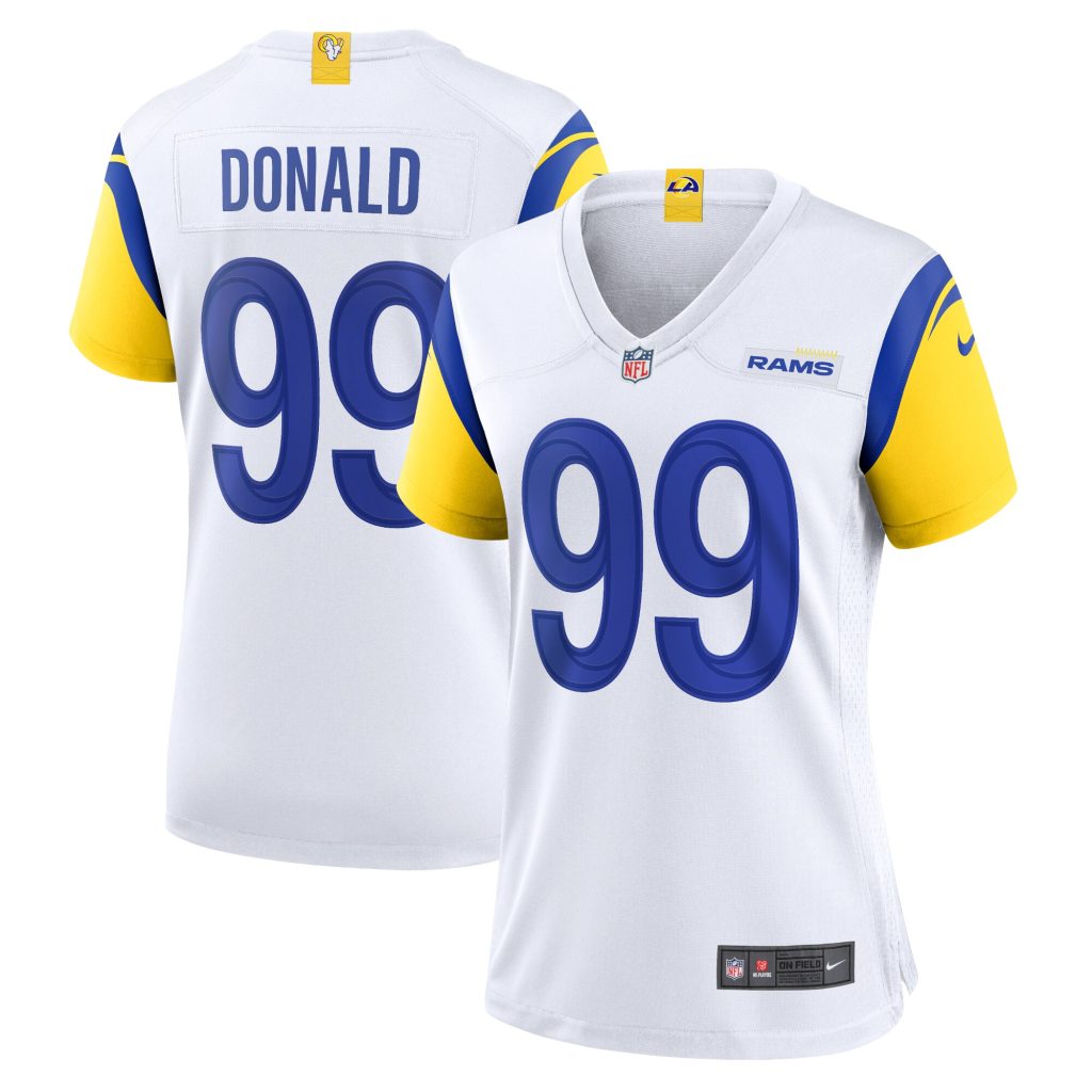 Women's Los Angeles Rams Aaron Donald Nike White Alternate Player Game Jersey