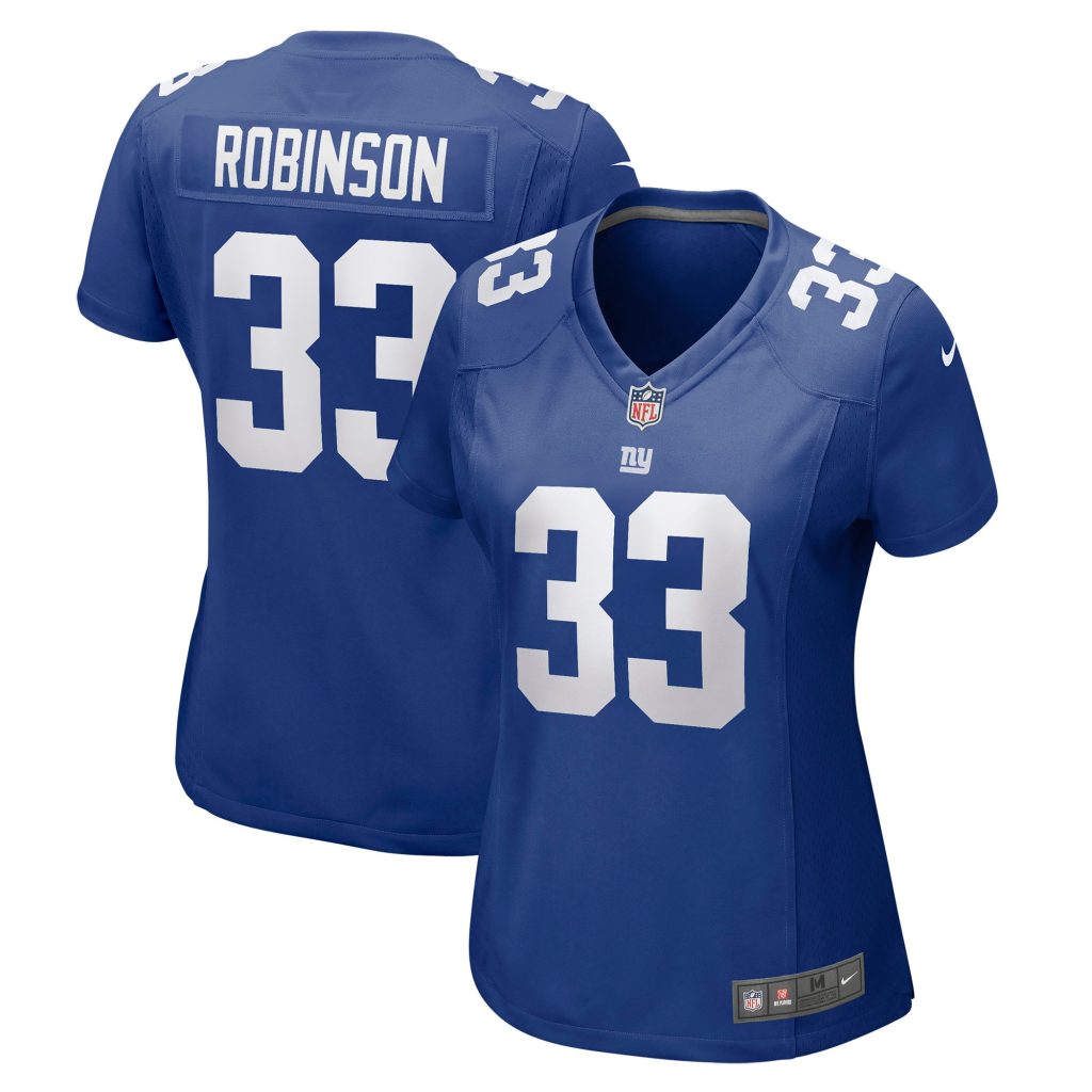 Women's New York Giants Aaron Robinson Nike Royal Game Player Jersey