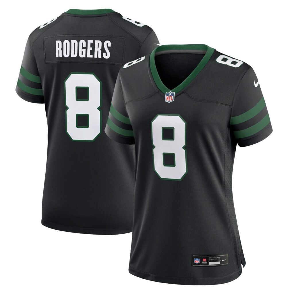 Aaron Rodgers New York Jets Nike Women's Alternate Game Jersey - Legacy Black