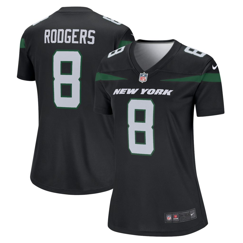 Aaron Rodgers New York Jets Nike Women's Alternate Legend Player Jersey - Stealth Black