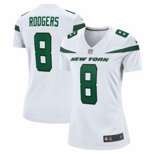 Women's New York Jets Aaron Rodgers Nike White Game Jersey