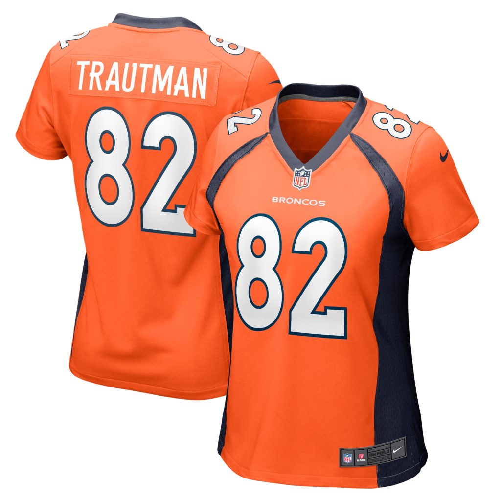 Women's Denver Broncos Adam Trautman Nike Orange Team Game Jersey