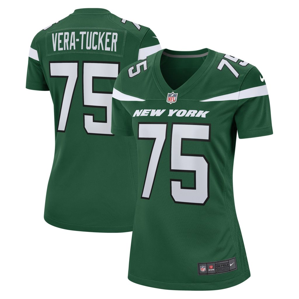 Women's New York Jets Alijah Vera-Tucker Nike Gotham Green Game Player Jersey