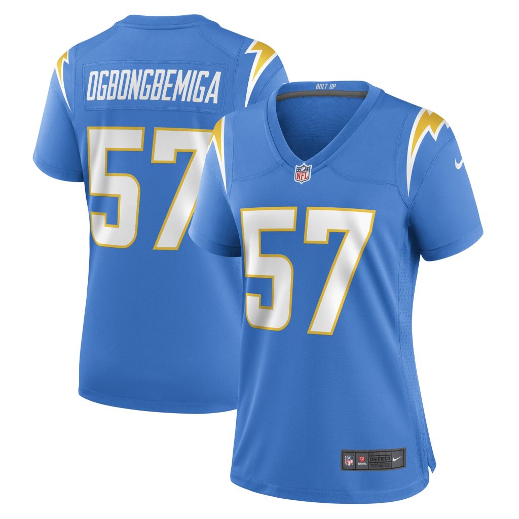 Women's Los Angeles Chargers Amen Ogbongbemiga Nike Powder Blue Game Player Jersey