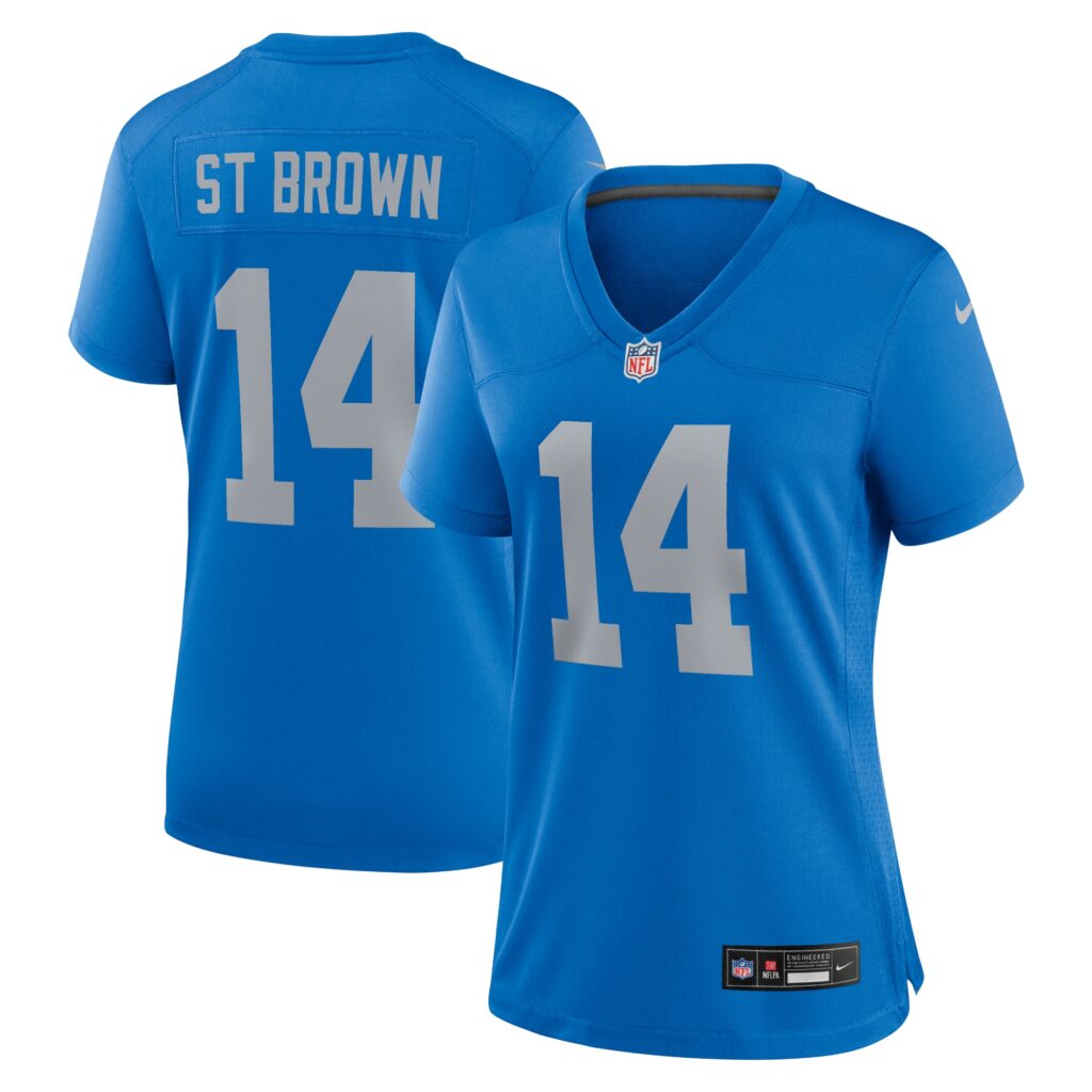 Amon-Ra St. Brown Detroit Lions Nike Women's Alternate Game Jersey - Blue