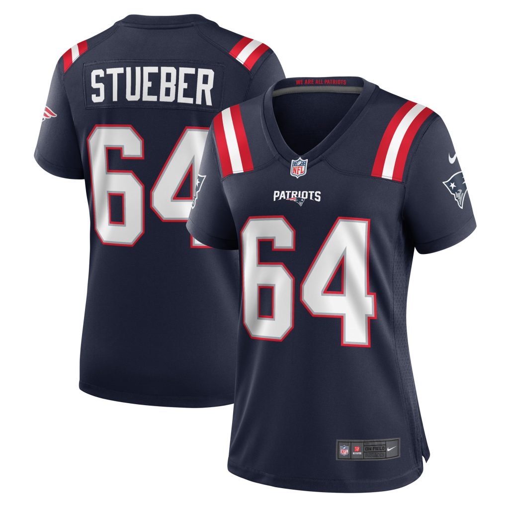 Women's New England Patriots Andrew Stueber Nike Navy Game Player Jersey