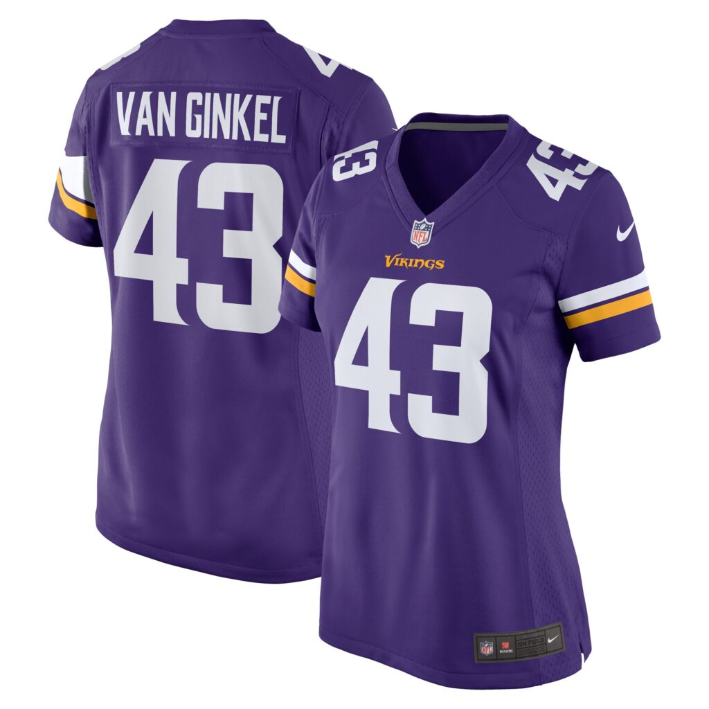 Andrew Van Ginkel Minnesota Vikings Nike Women's Team Game Jersey -  Purple