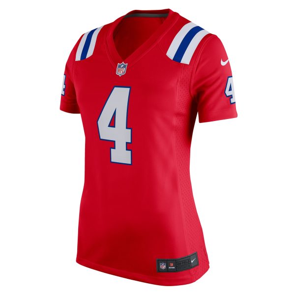 Women's New England Patriots Bailey Zappe Nike Red Alternate Game Player Jersey