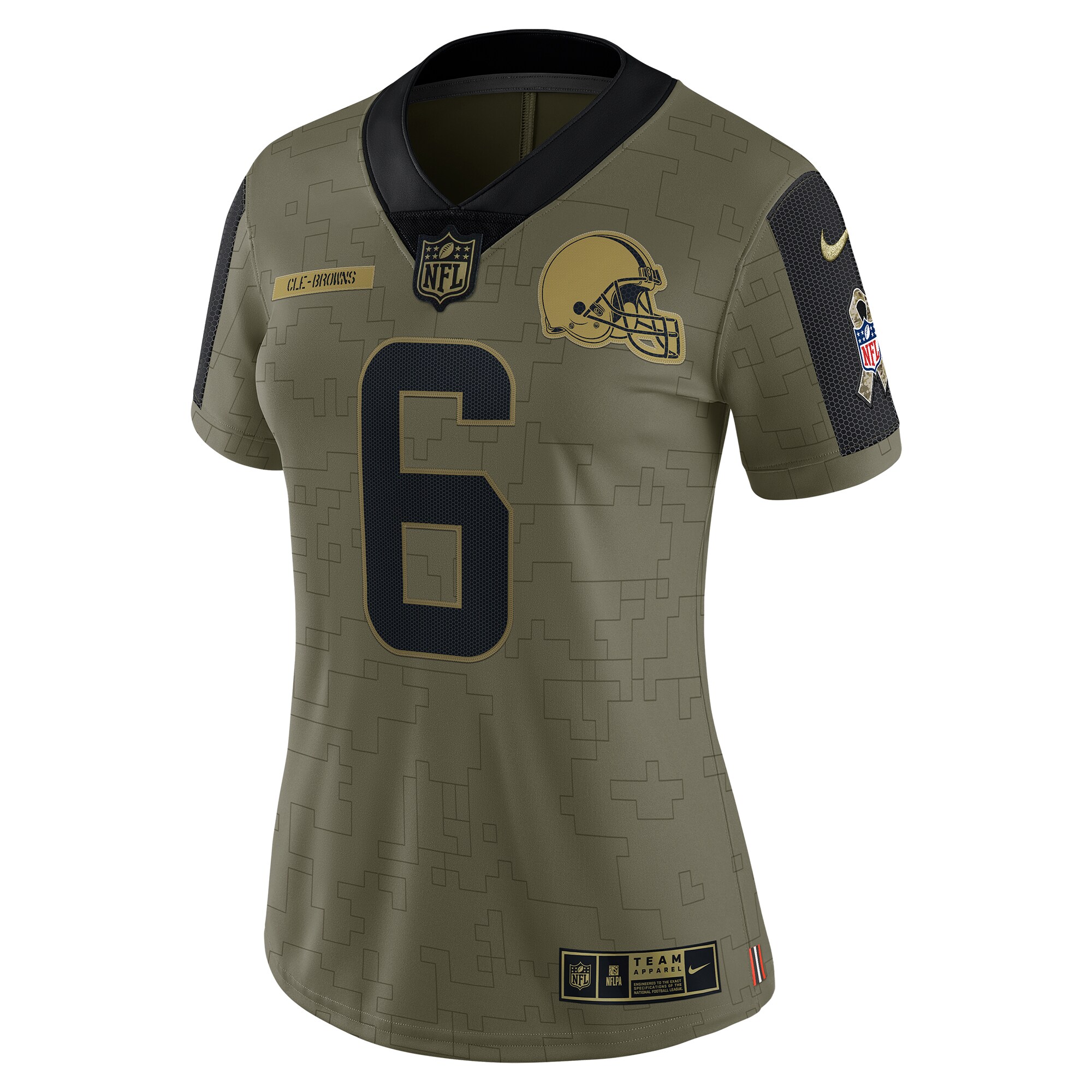 Women's Cleveland Browns Baker Mayfield Nike Olive 2021 Salute To ...