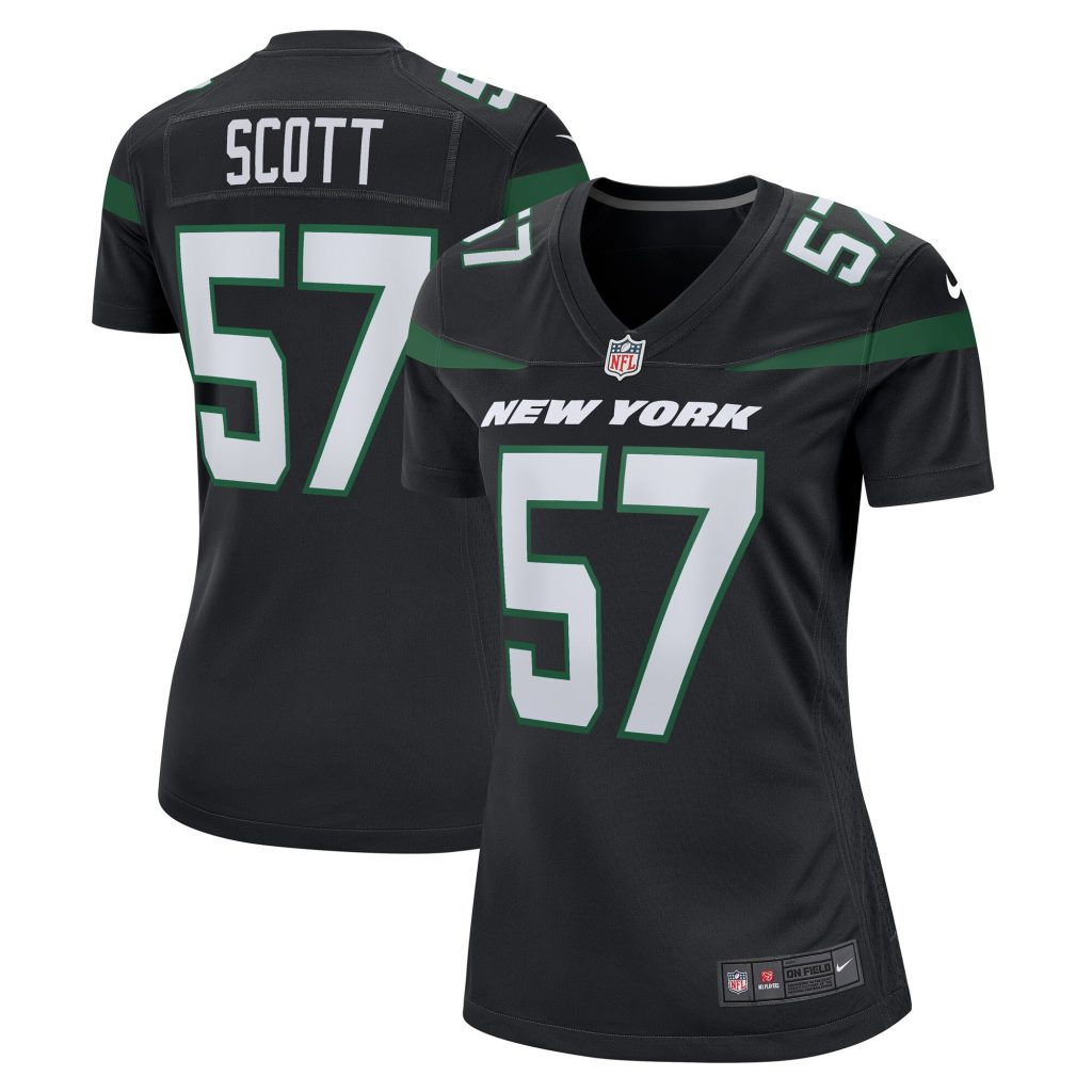 Women's New York Jets Bart Scott Nike Black Retired Player Jersey