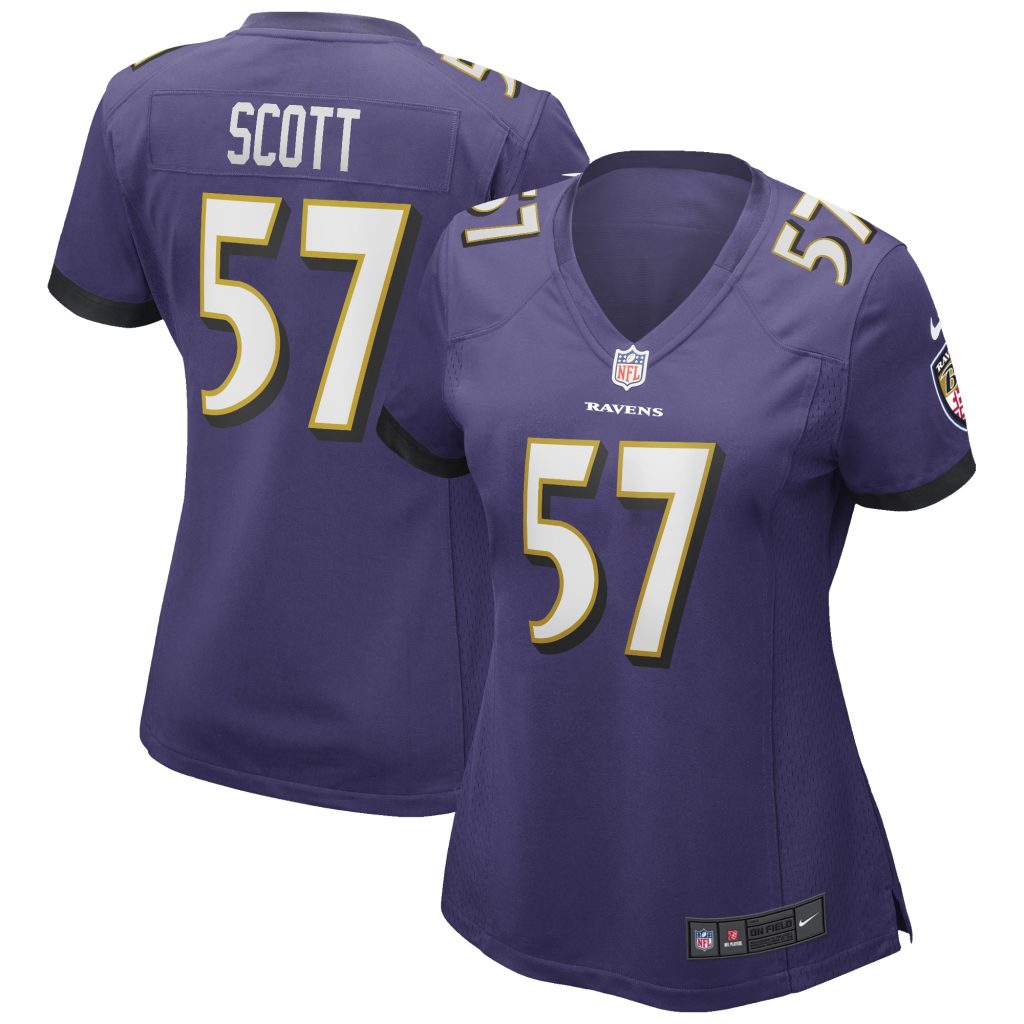 Women's Baltimore Ravens Bart Scott Nike Purple Game Retired Player Jersey