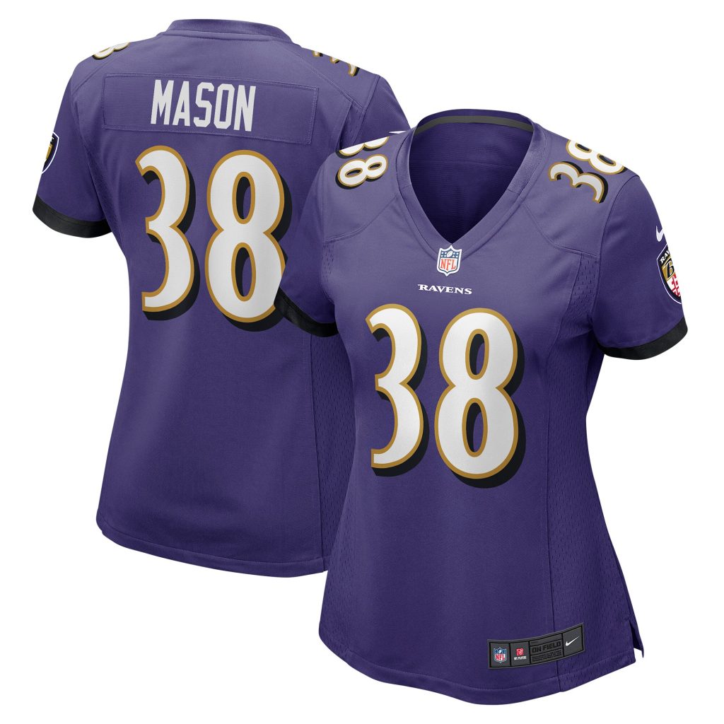 Women's Baltimore Ravens Ben Mason Nike Purple Game Jersey