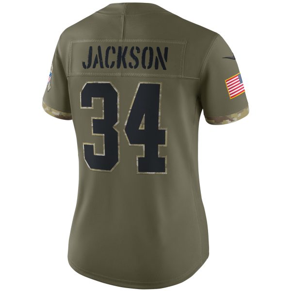 Women's Las Vegas Raiders Bo Jackson Nike Olive 2022 Salute To Service Retired Player Limited Jersey