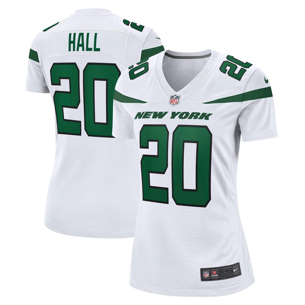 Women's New York Jets Breece Hall Nike White Away Game Player Jersey