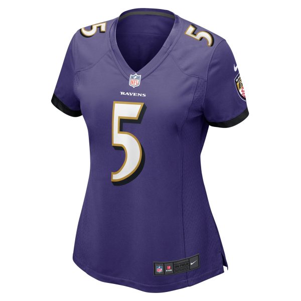 Women's Baltimore Ravens Brett Hundley Nike Purple Home Game Player Jersey