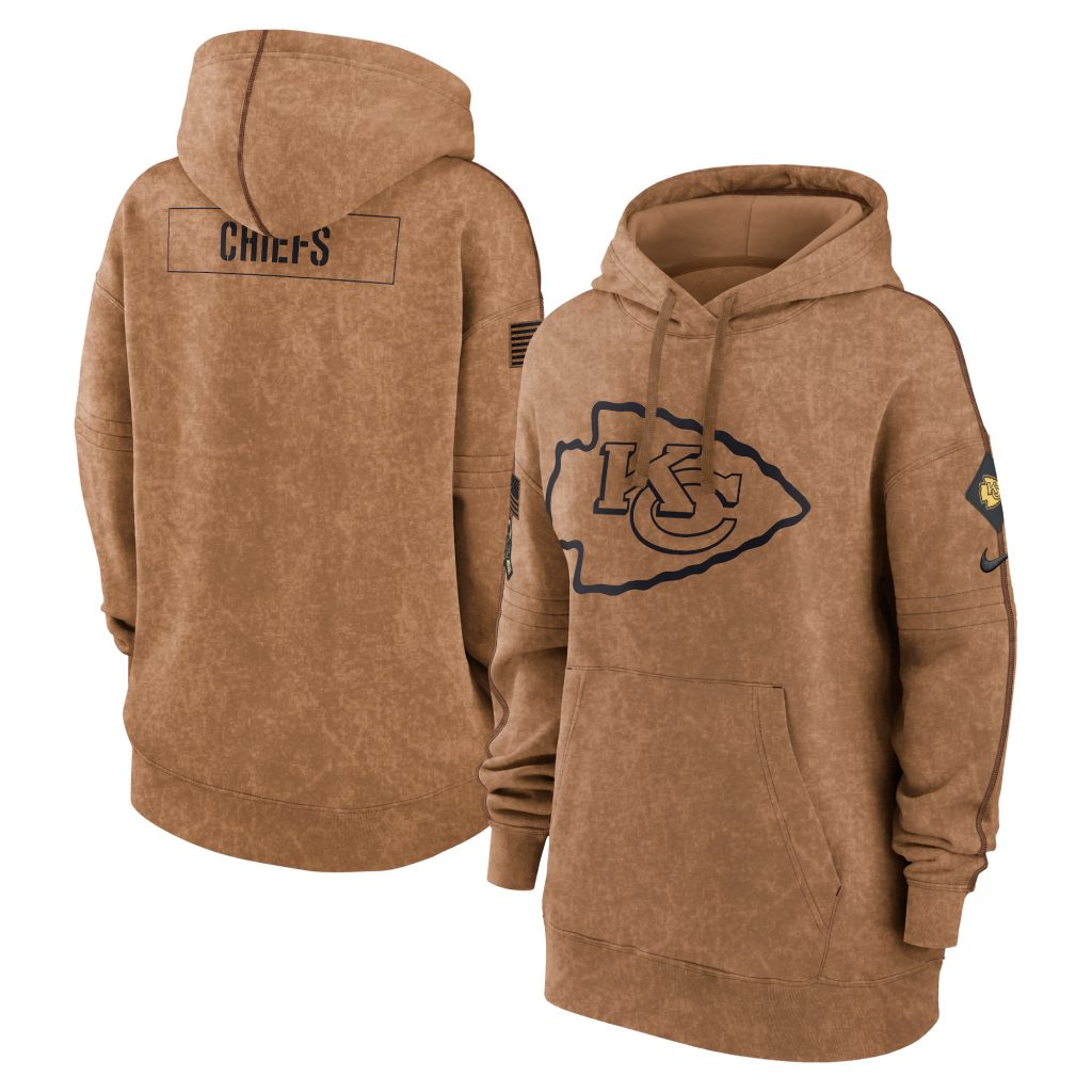 Kansas City Chiefs Nike Women's 2023 Salute to Service Pullover Hoodie - Brown