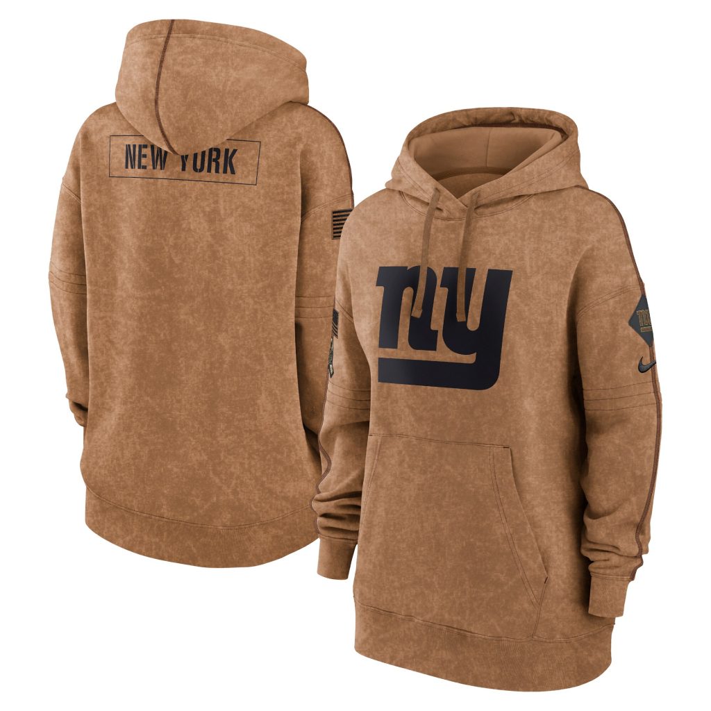New York Giants Nike Women's 2023 Salute to Service Pullover Hoodie - Brown