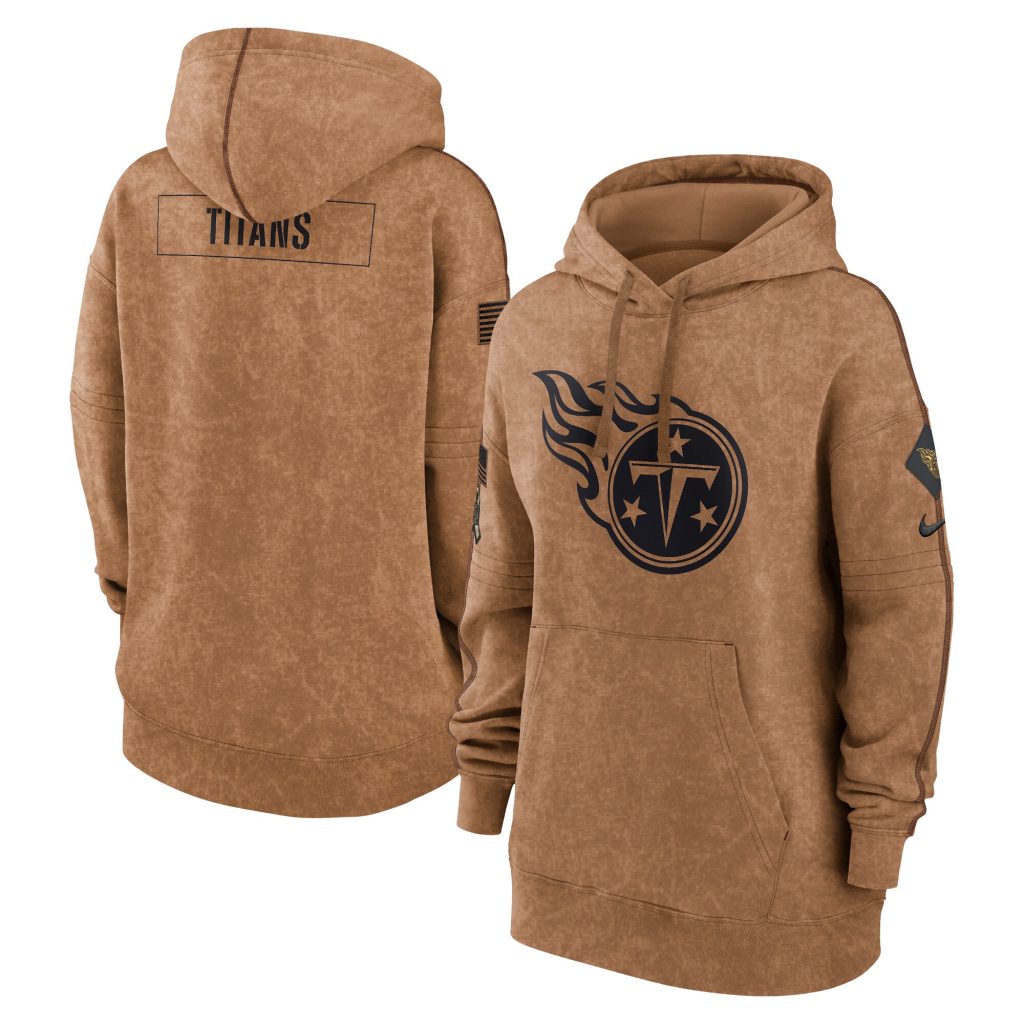 Tennessee Titans Nike Women's 2023 Salute to Service Pullover Hoodie - Brown