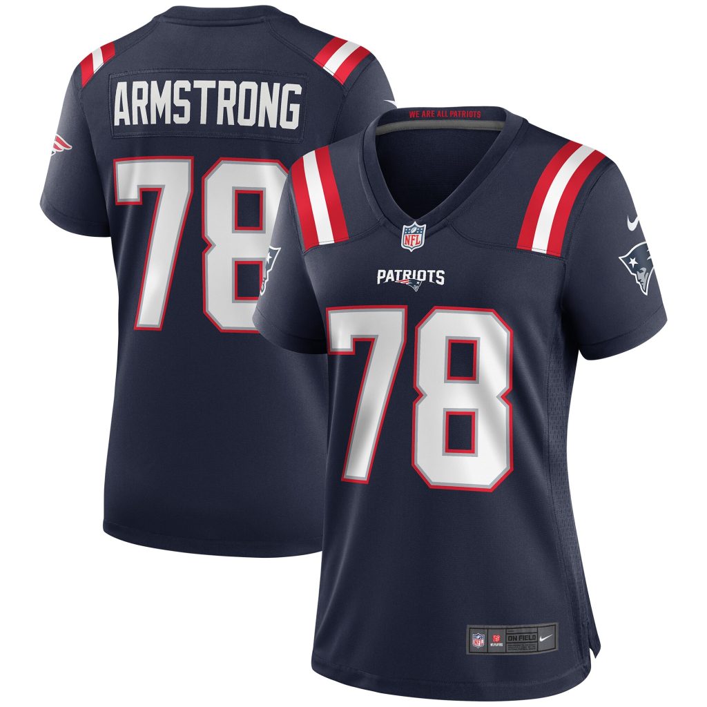 Women's New England Patriots Bruce Armstrong Nike Navy Game Retired Player Jersey